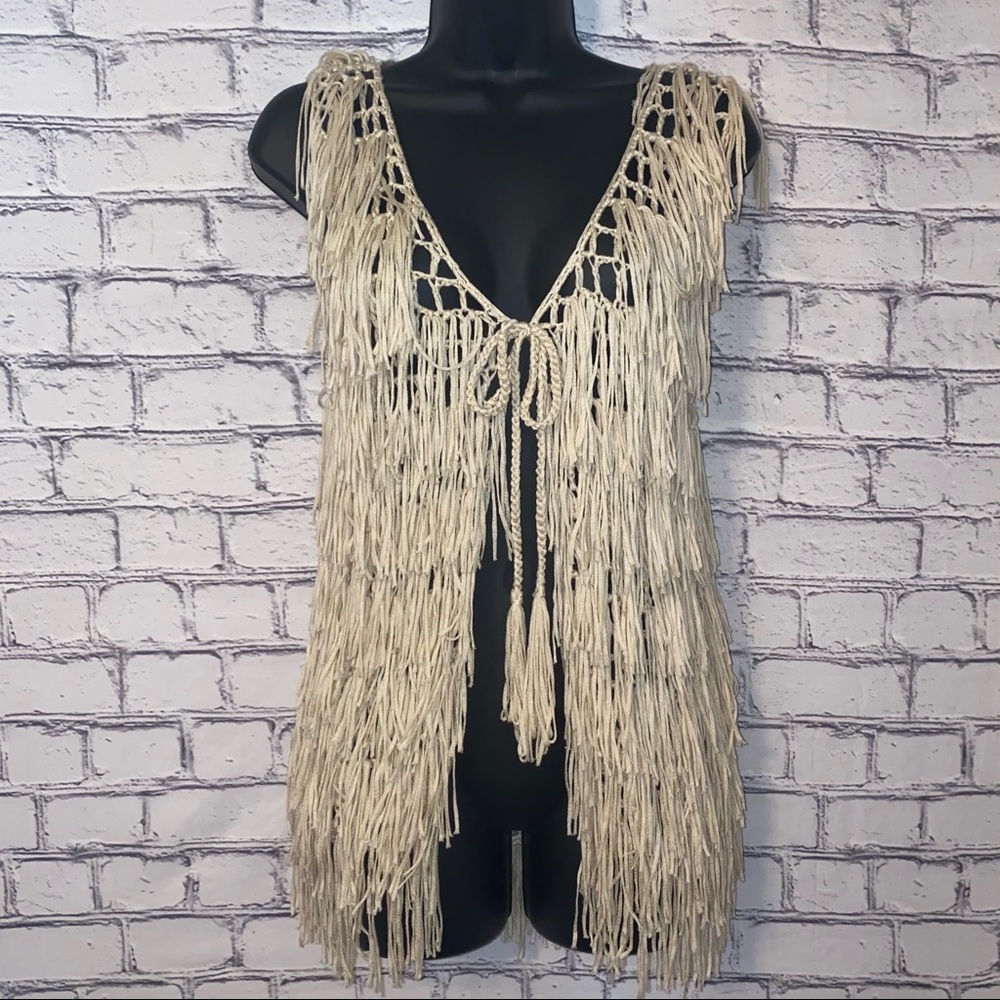 Vintage Havana Boho Hippie Fringe Vest NWT
